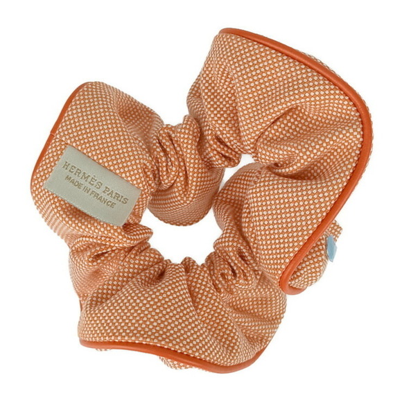 HERMES Orange Scrunchie - Picture 4 of 7